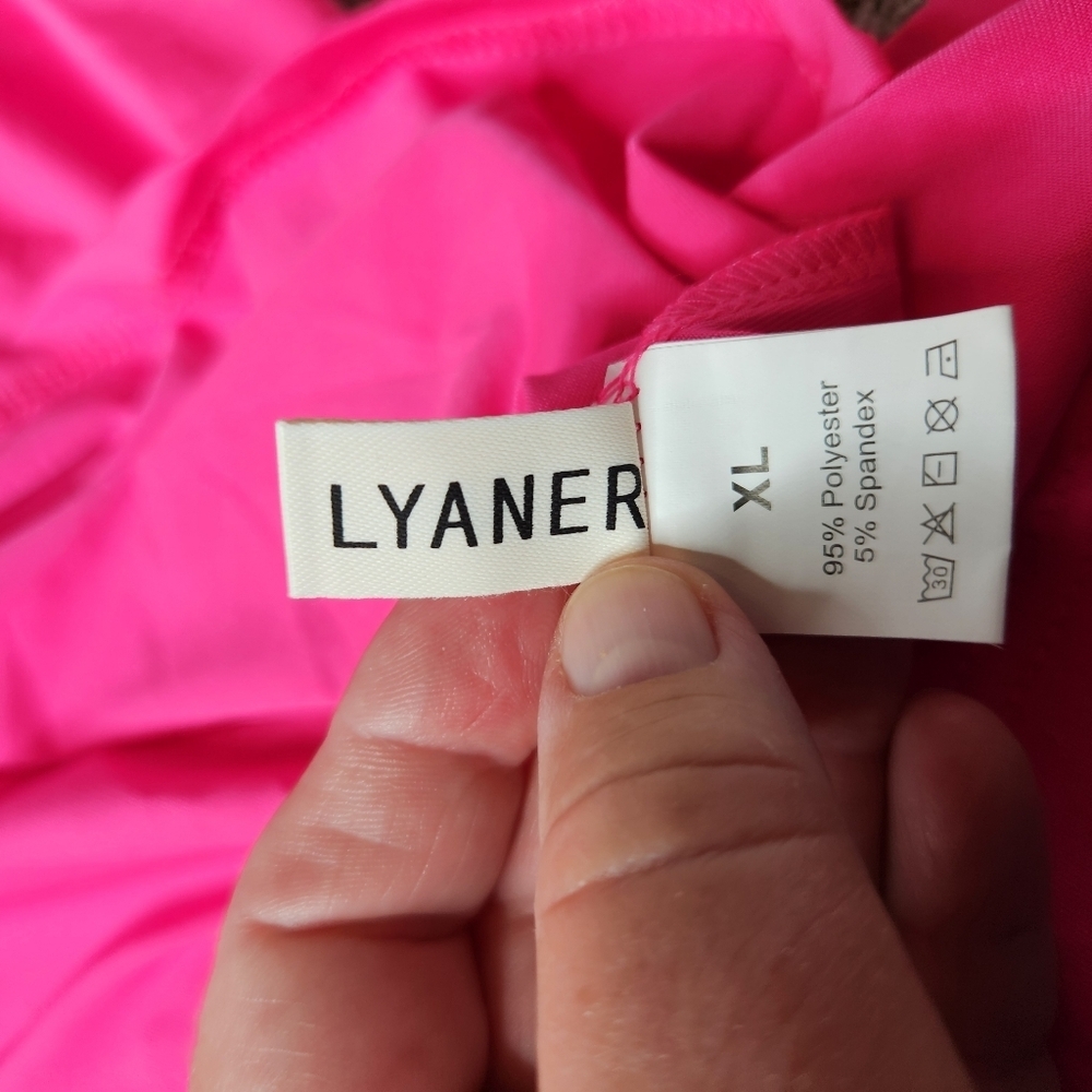 Lyaner Bright Pink Cowl Drop Top - Picture 4 of 8